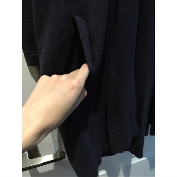 OAK + FORT Navy Open Cardigan Coat - Picture 5 of 9